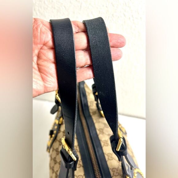 Gucci GG Supreme Canvas Studded Patti Tote with Leather Trim - Picture 10 of 16